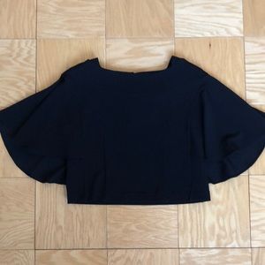 Anthropologie blouse drapey sleeves